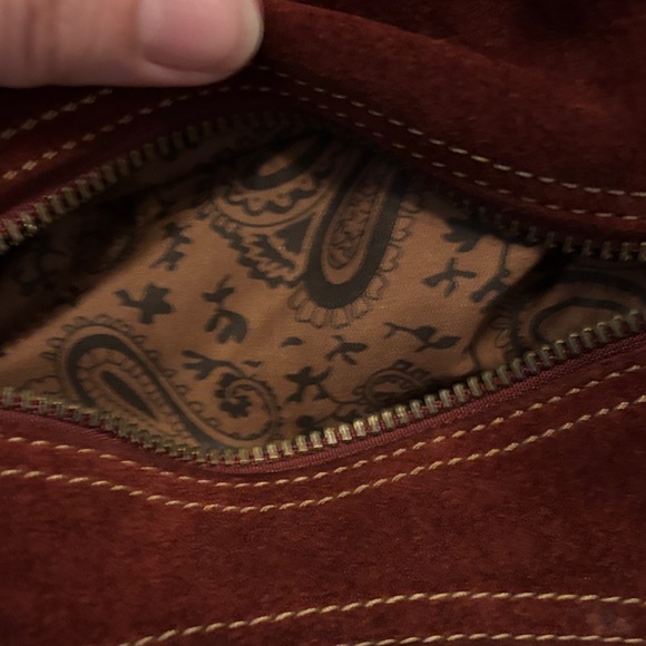 Maxx New York Burgundy and Black Hobo Bag - Picture 7 of 8